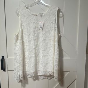 CATO lace shell top